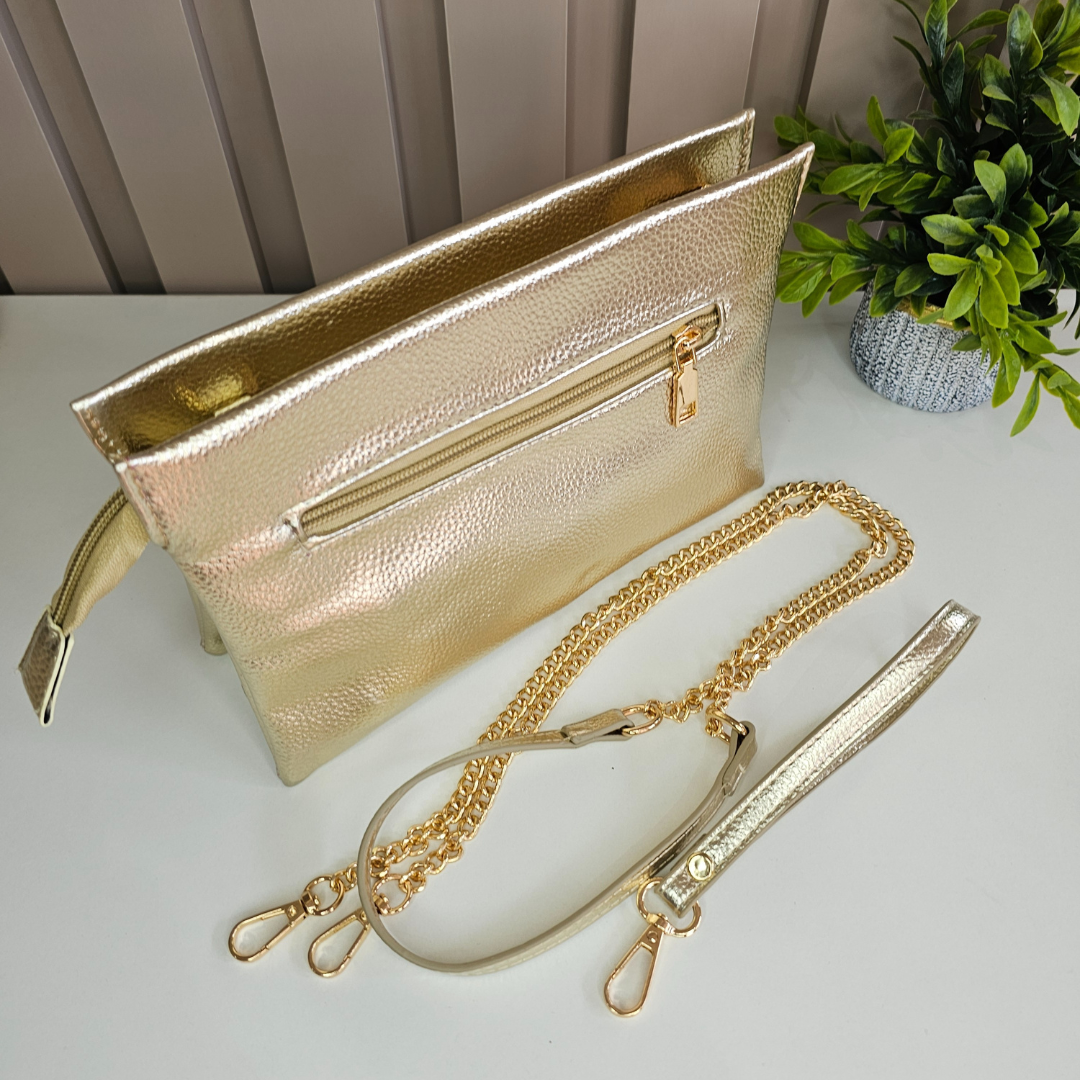 Crossbody estilo sobre dorado